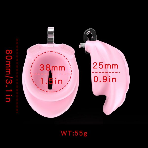 001-6 Cobra Transparent Chastity Cage CB Lock – Wearable BDSM Male Soft-Shell Cock Cage