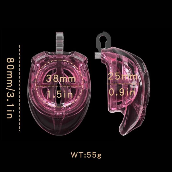 001-7 Cobra Transparent Chastity Cage CB Lock – Wearable BDSM Male Soft-Shell Cock Cage