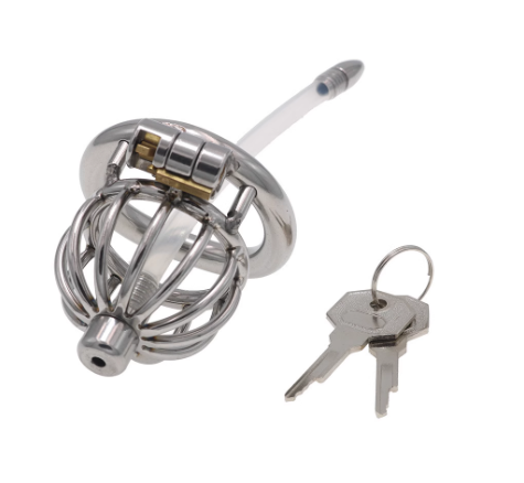 004-2 Extra-Small Metal Chastity Cage for Men