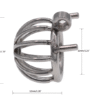 004-4 Extra-Small Metal Chastity Cage for Men