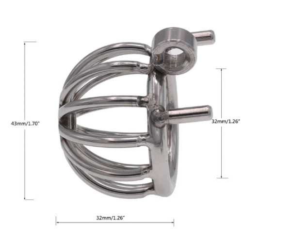 004-4 Extra-Small Metal Chastity Cage for Men